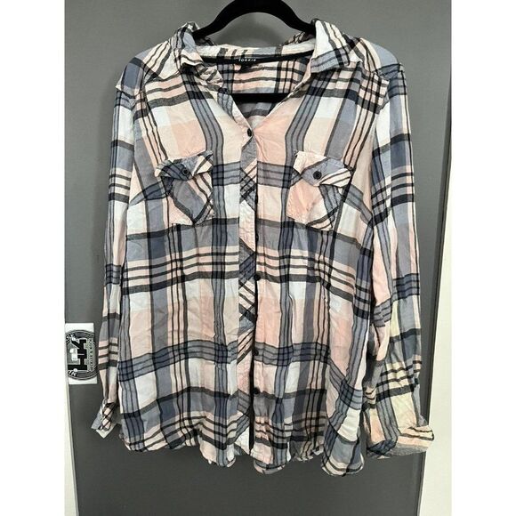 torrid Tops - Torrid size 2 pink and black plaid shirt top